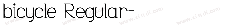 bicycle Regular字体转换